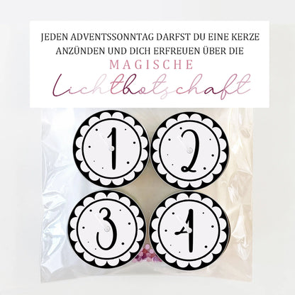 Adventskranz mit 4 Zauberkerzen mit Verpackung