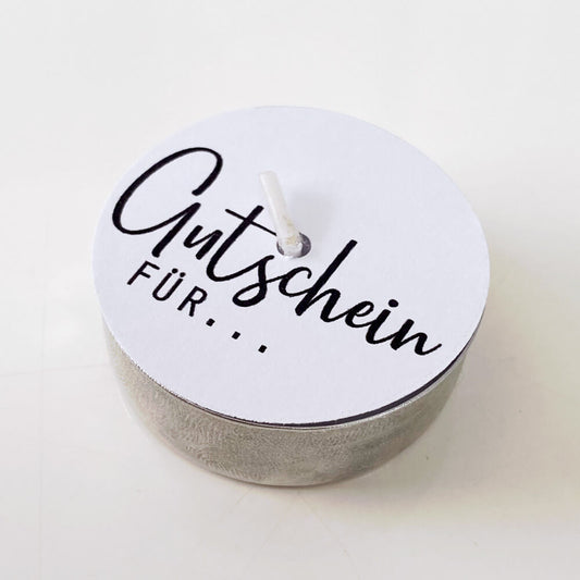 Teelicht-Deckel | Gutschein für...