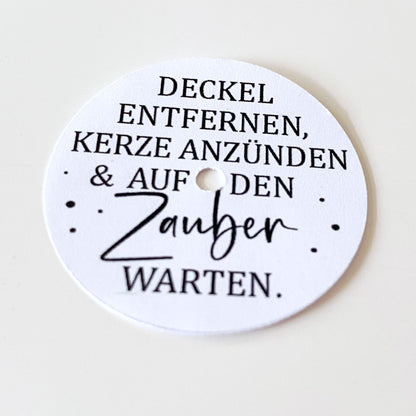 Teelicht-Botschaften • Deckel mit Hinweis