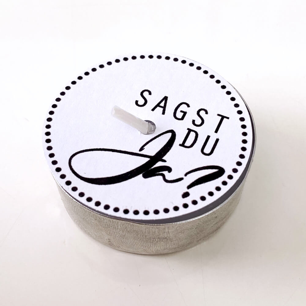 Teelicht-Deckel | Sagst du ja?