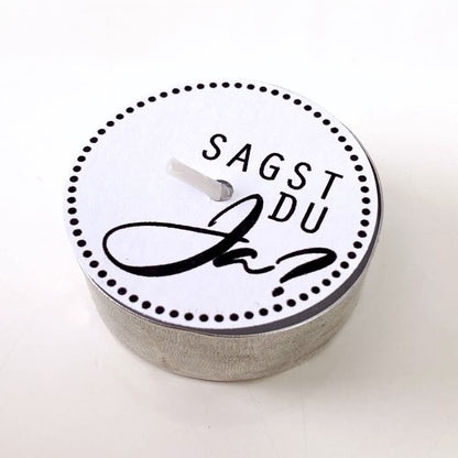 Teelicht-Deckel | Sagst du ja?