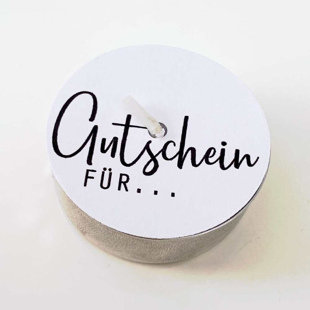Teelicht-Deckel | Gutschein für...