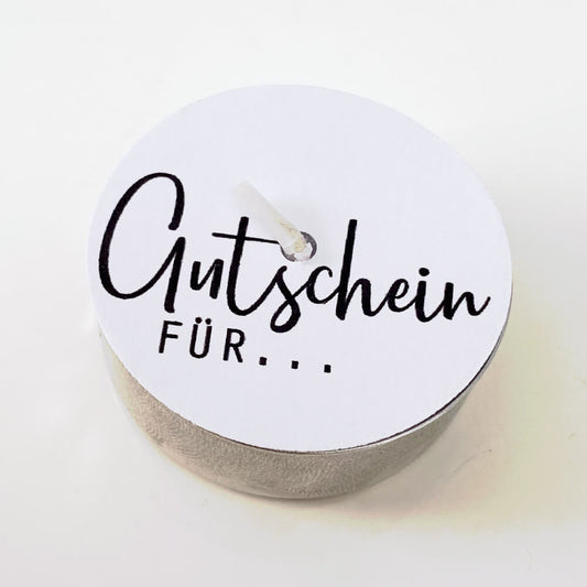 Teelicht-Deckel | Gutschein für...