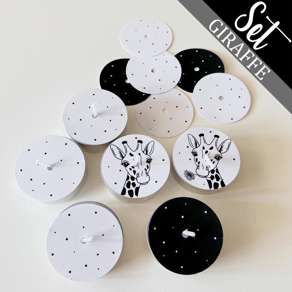 12 Teelicht-Deckel | Giraffe