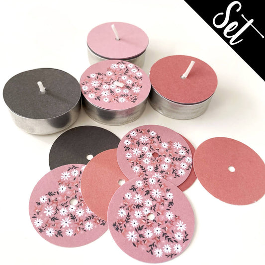 12 Teelicht-Deckel | Blümchen