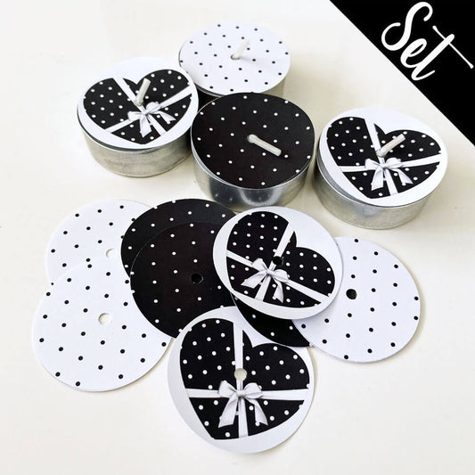 12 Teelicht-Deckel | Herzgeschenk