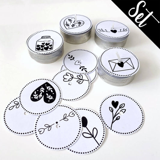 12 Teelicht-Deckel | Liebe
