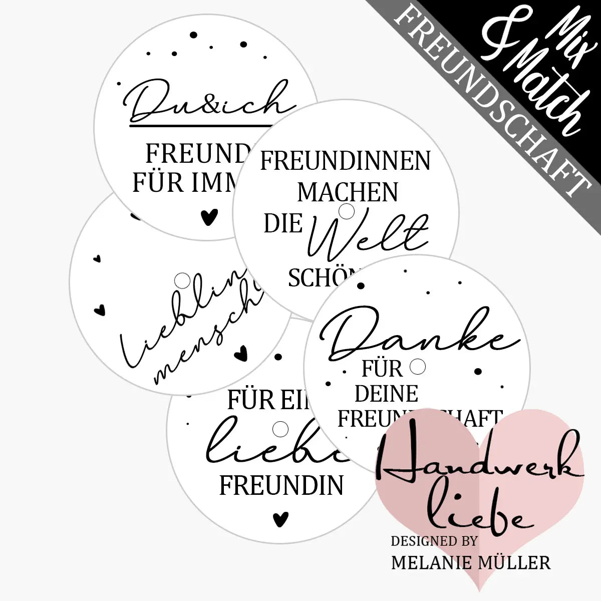 Freundschaftliche Teelicht-Botschaften im Einzelverkauf zur Herstellung von Zauberkerzen.