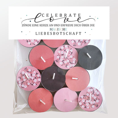 12 Zauberkerzen «celebrate love»