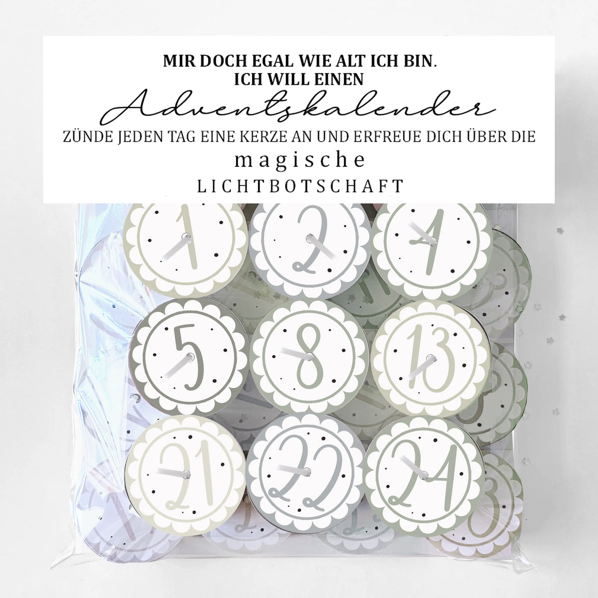 Adventskalender mit 24 Zauberkerzen - AMÜSANT