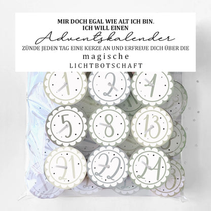 Adventskalender mit 24 Zauberkerzen - AMÜSANT