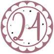 Adventzahlen «Pastell Rose»