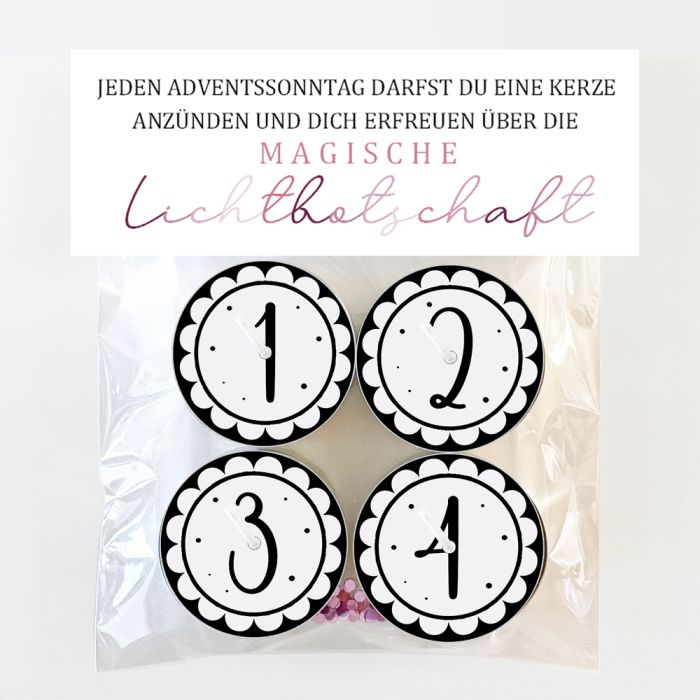 Adventskranz mit 4 Zauberkerzen