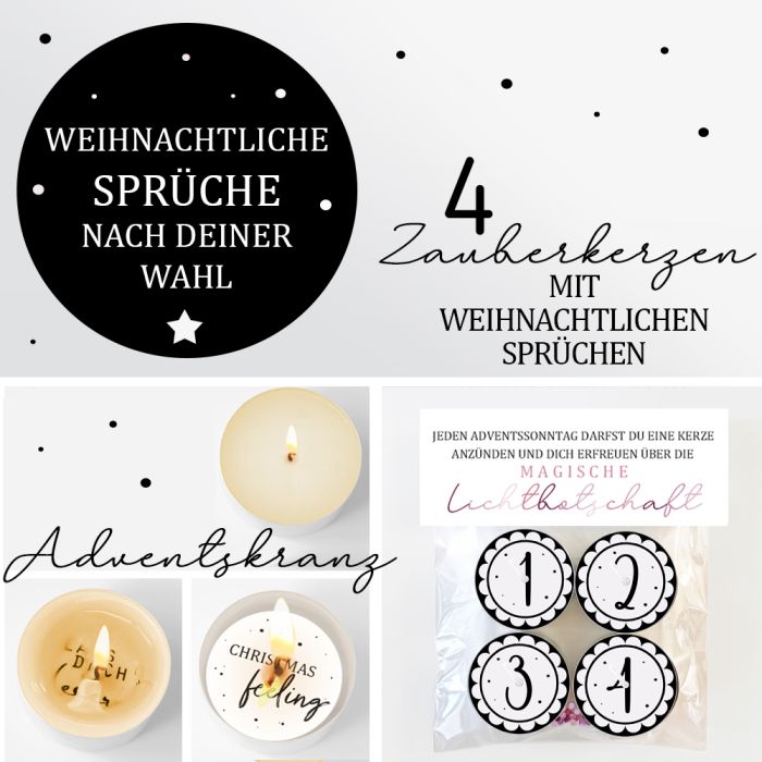 Adventskranz mit 4 Zauberkerzen