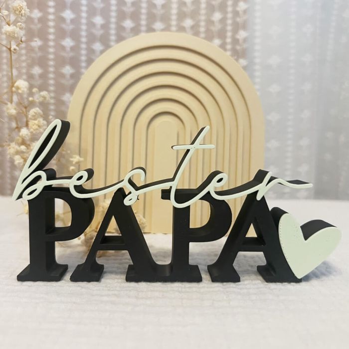 Bester Papa - 3D Schriftzug