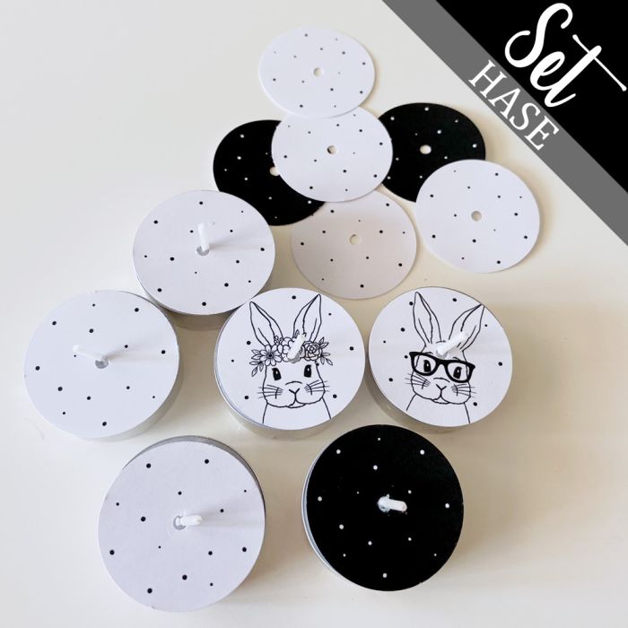 12 Teelicht-Deckel | Hase