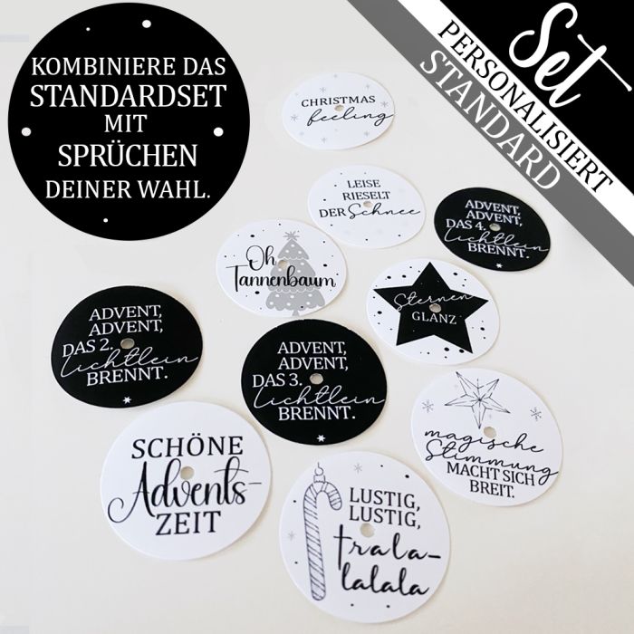 24 Teelicht-Botschaften | Adventskalender PERSONALISIERT