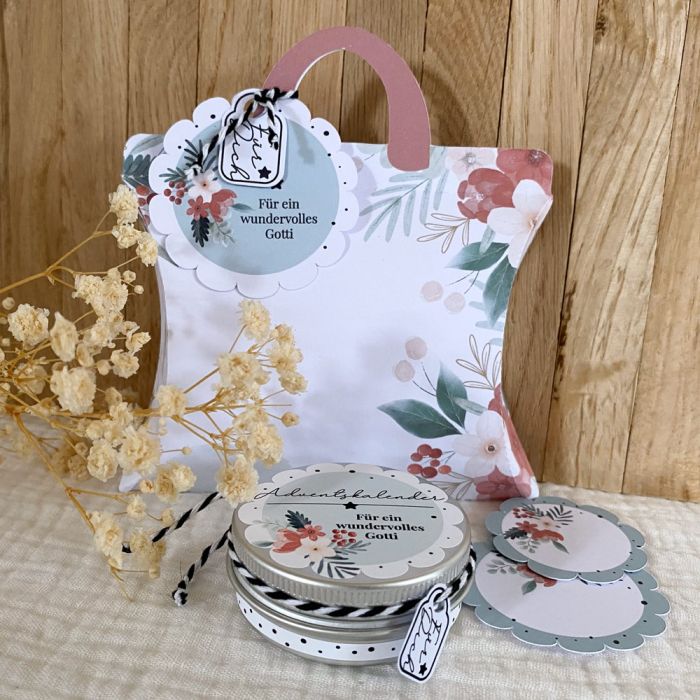 Adventskalender für ein Gotti mit Verpackung